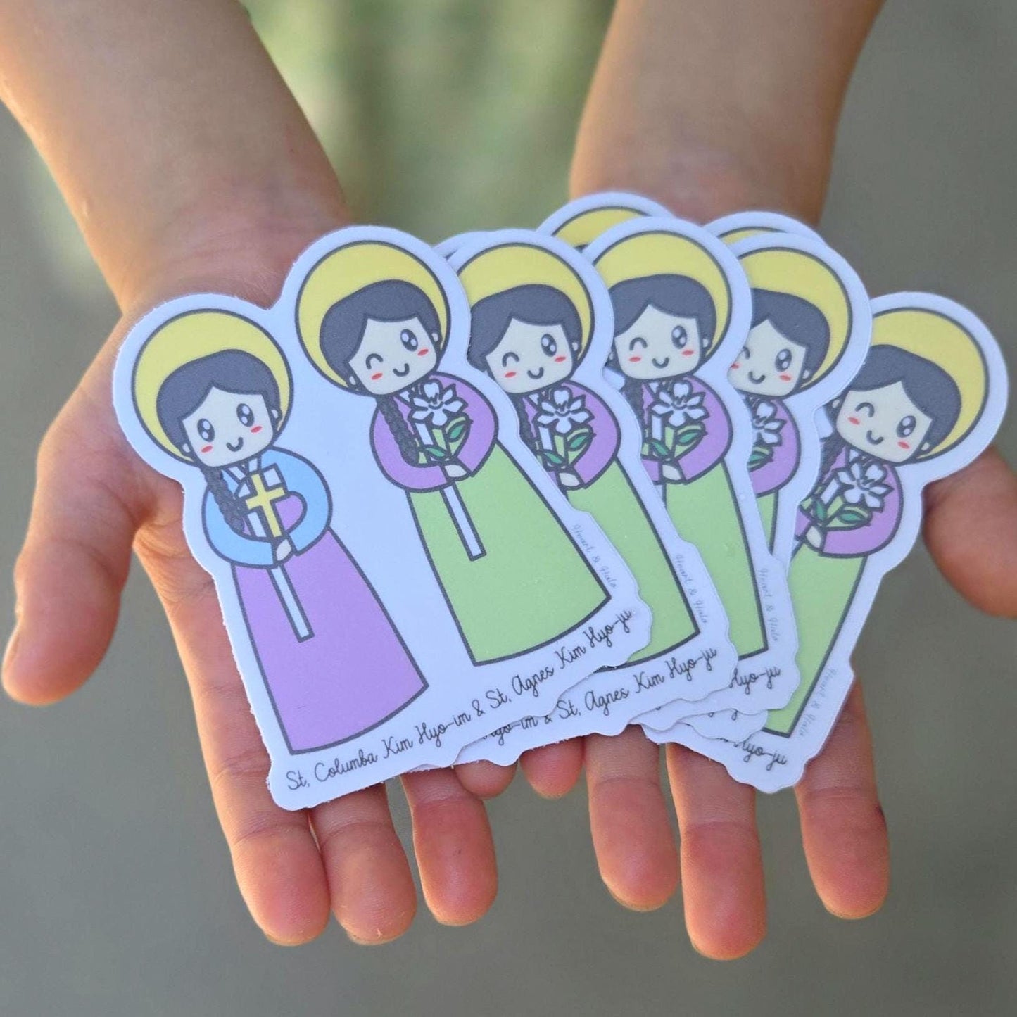 Saint Columba Kim Hyo-im & Saint Agnes Kim Hyo-ju 3" Sticker