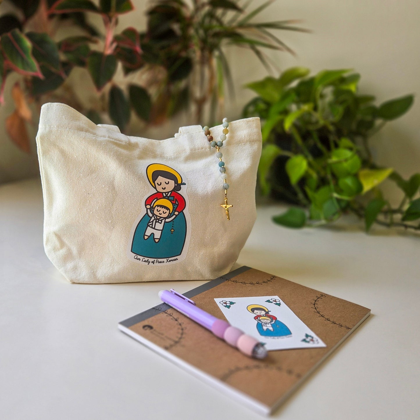 Our Lady of Peace Korean Cute Mini Tote Bag