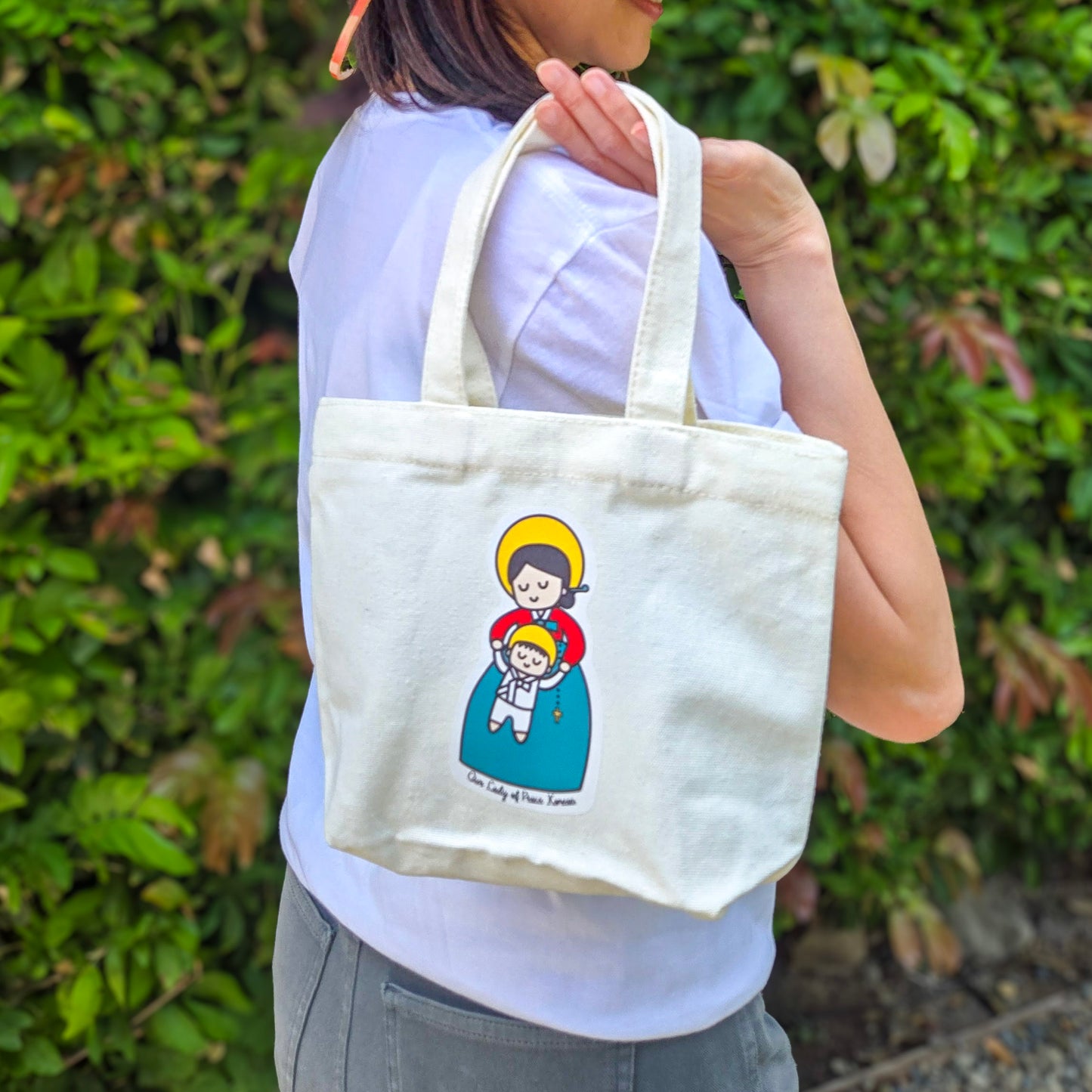 Our Lady of Peace Korean Cute Mini Tote Bag