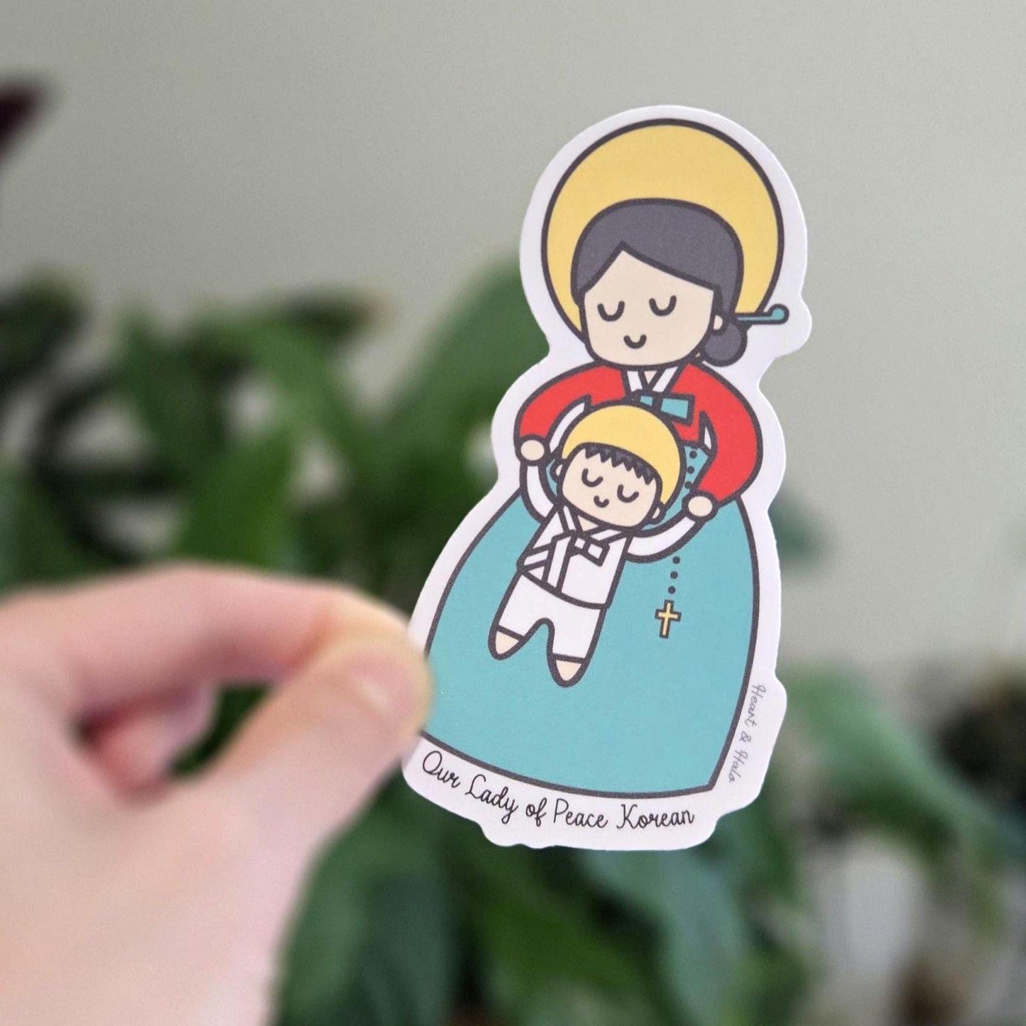 Our Lady of Peace Korean 4" Waterproof Sticker