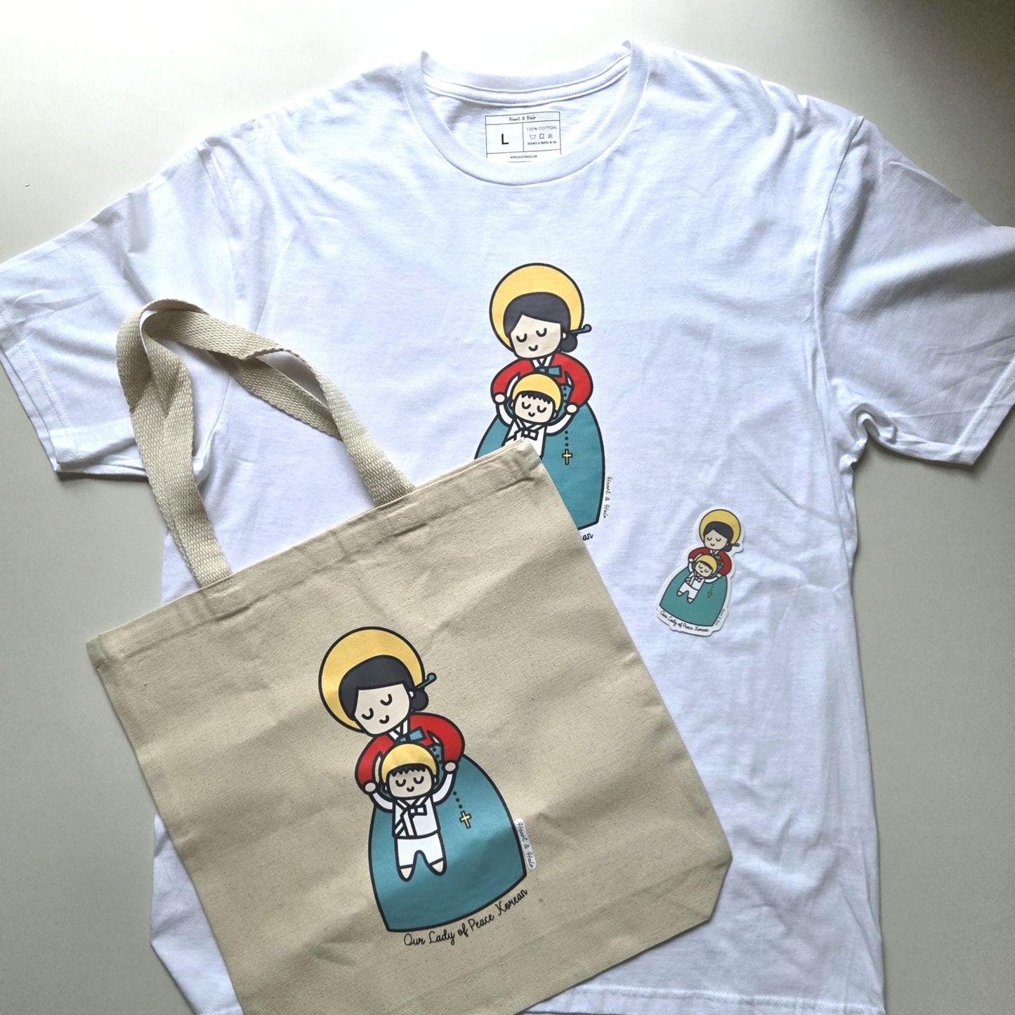 Our Lady of Peace Korean Tote Bag, Premium Quality