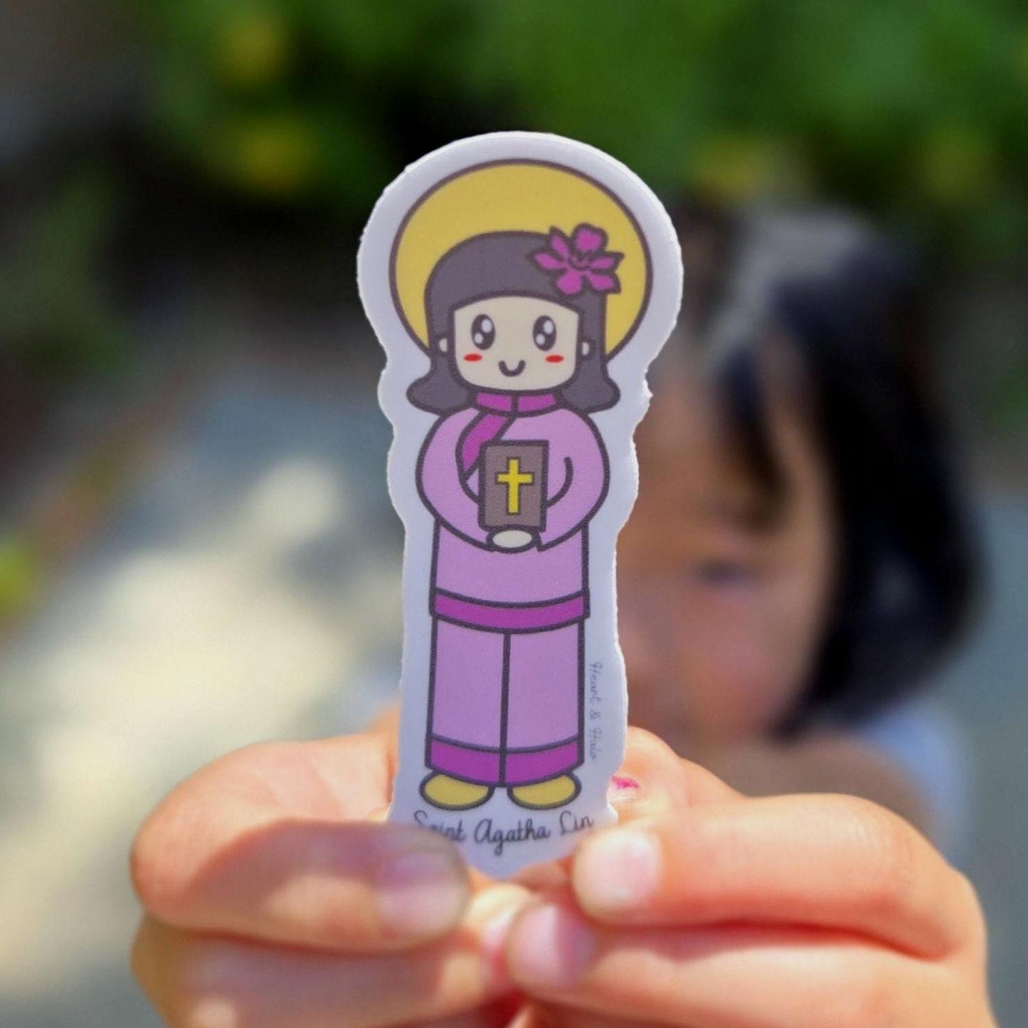 St. Agatha Lin 3" Waterproof Vinyl Sticker