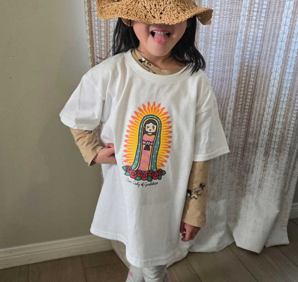 Our Lady of Guadalupe Kids T-Shirt – Inspired by Little Artist Designs
