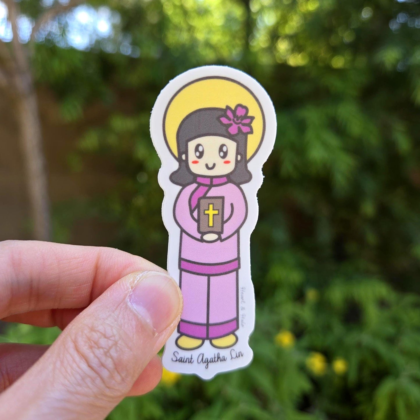 St. Agatha Lin 3" Waterproof Vinyl Sticker