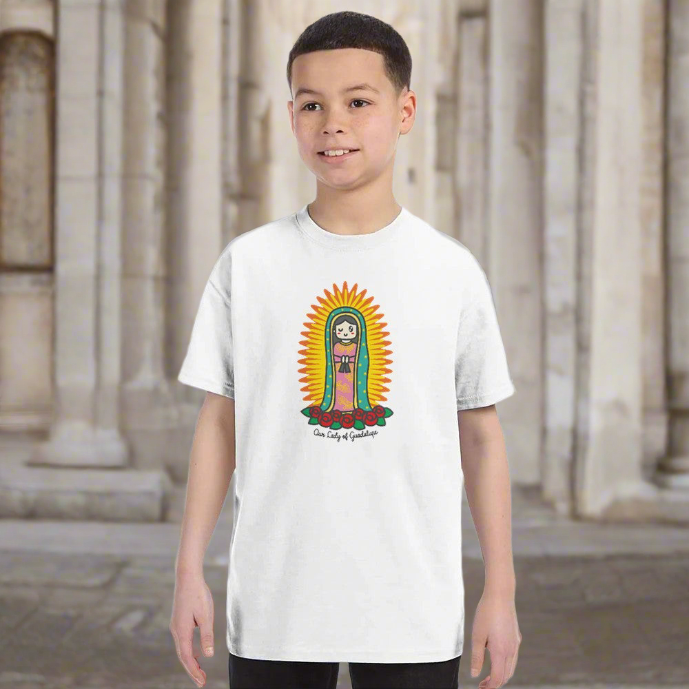 Our Lady of Guadalupe Kids T-Shirt – Inspired by Little Artist Designs