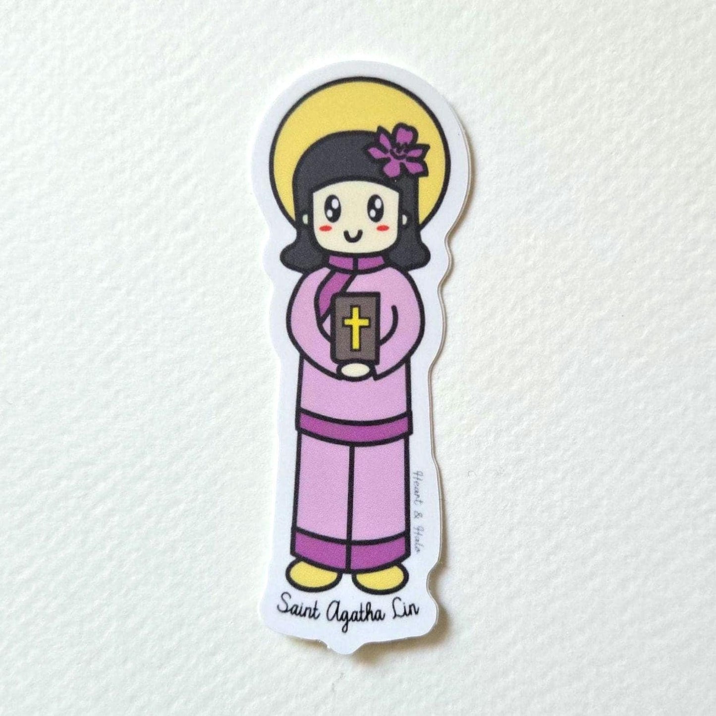St. Agatha Lin 3" Waterproof Vinyl Sticker