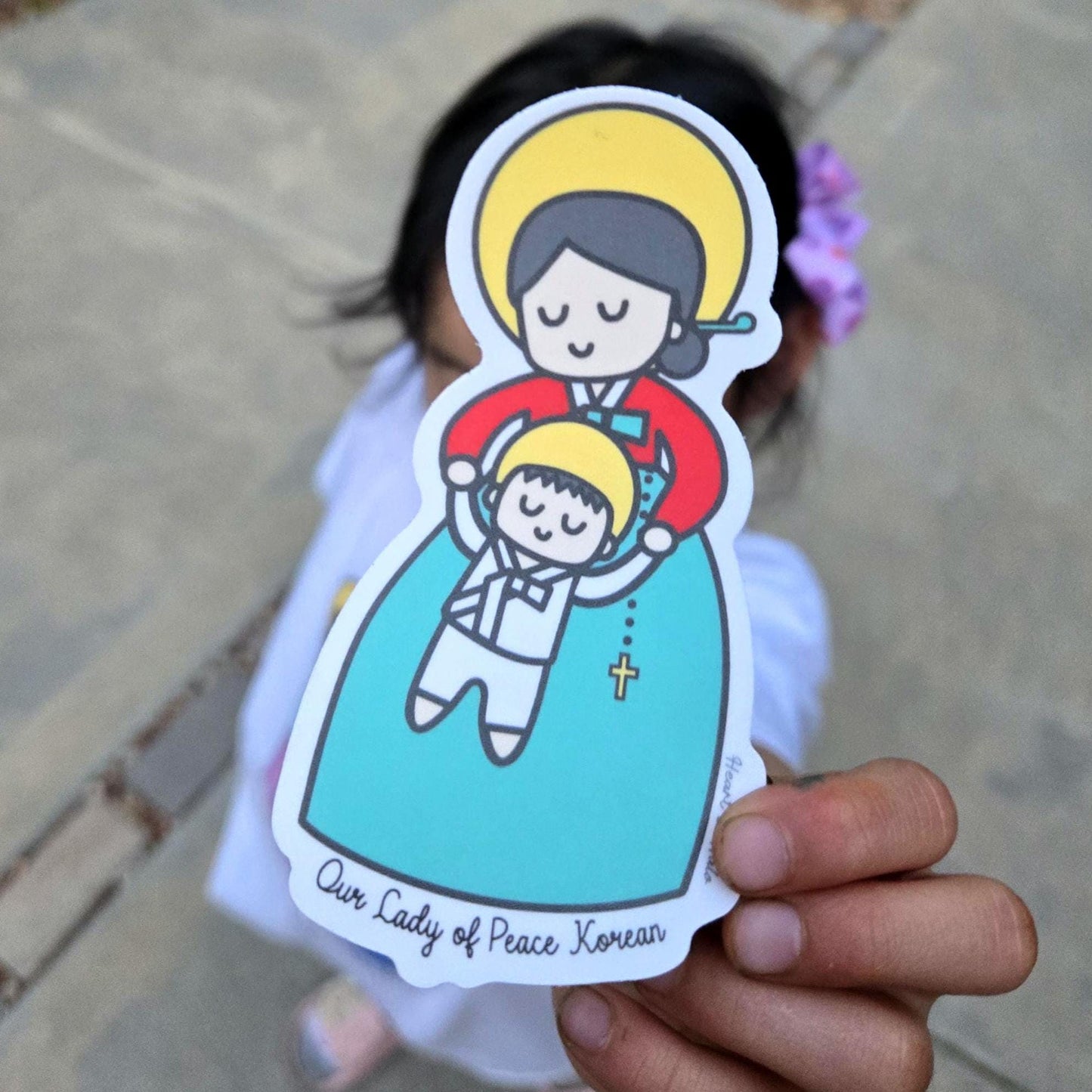 Our Lady of Peace Korean 4" Waterproof Sticker