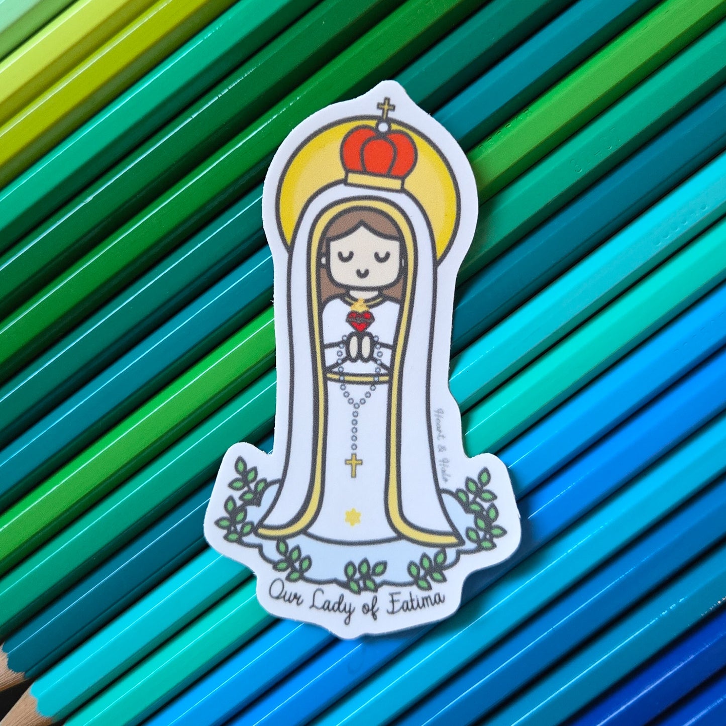 Our Lady of Fatima 3" Waterproof Sticker