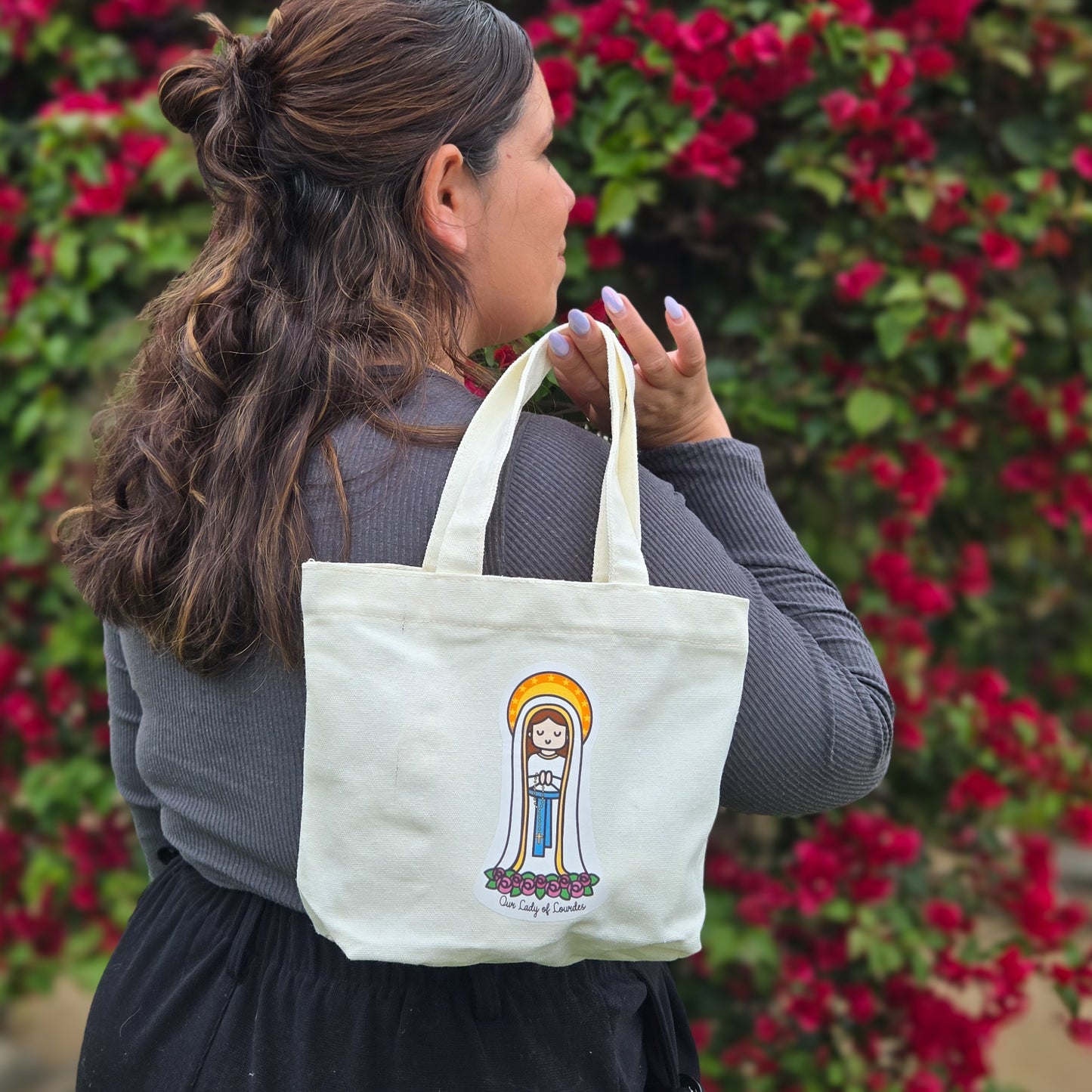 Our Lady of Lourdes Cute Mini Tote Bag