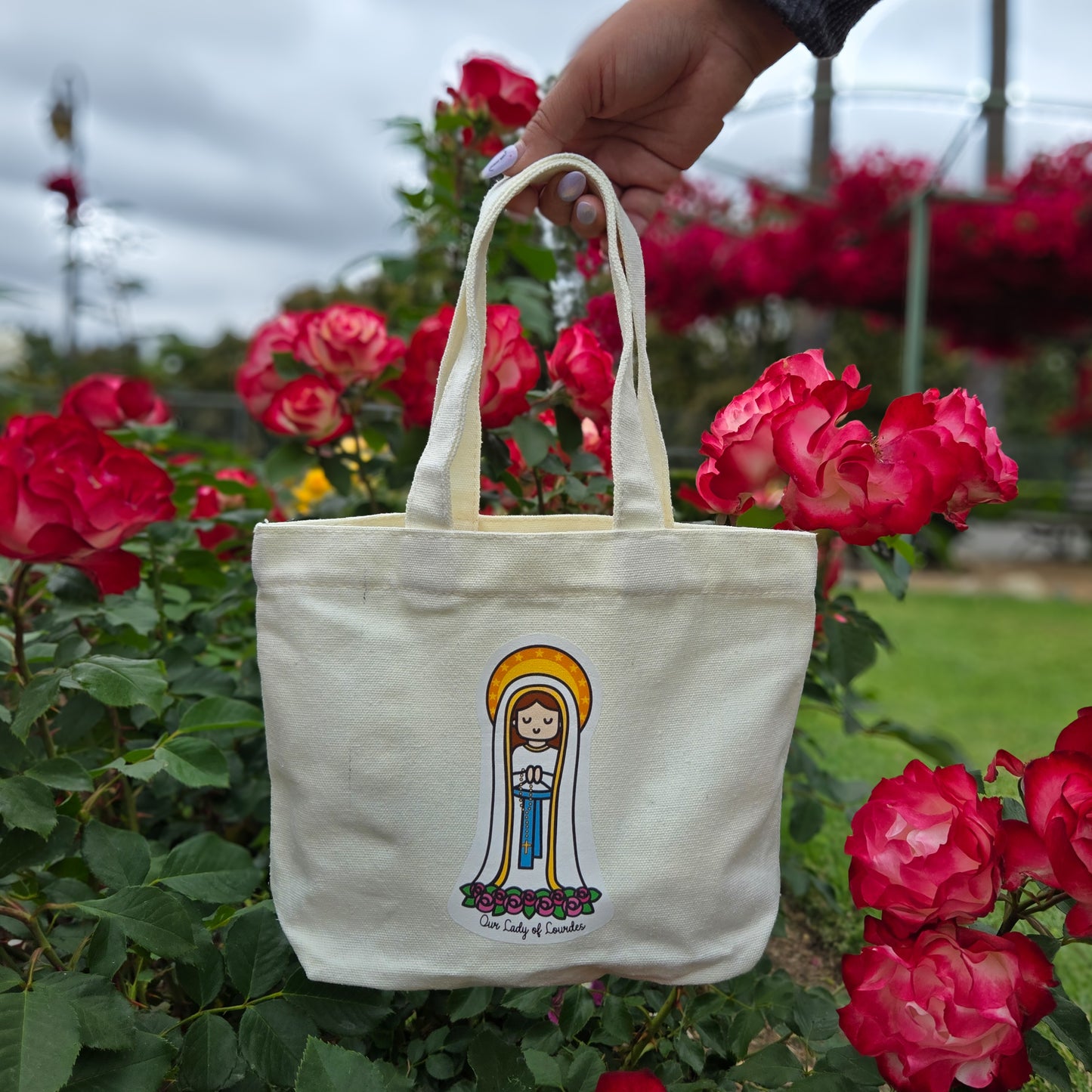 Our Lady of Lourdes Cute Mini Tote Bag