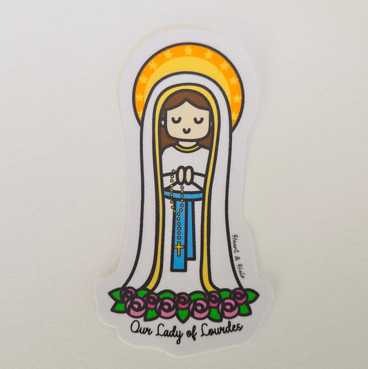 Our Lady of Lourdes 3" Waterproof Sticker