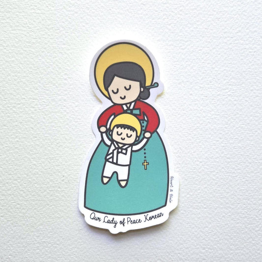Our Lady of Peace Korean 4" Waterproof Sticker