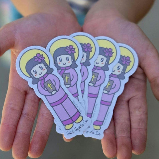 St. Agatha Lin 3" Waterproof Vinyl Sticker