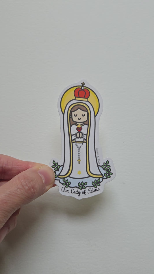 Our Lady of Fatima 3" Waterproof Sticker