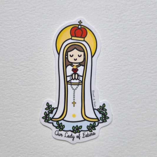 Our Lady of Fatima 3" Waterproof Sticker
