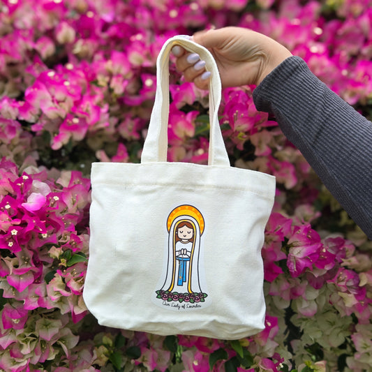 Our Lady of Lourdes Cute Mini Tote Bag